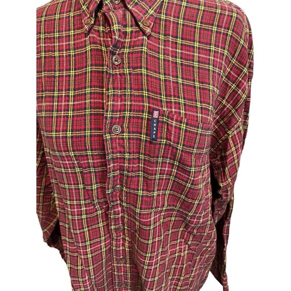 Chaps Ralph Lauren Men’s Flannel Size Medium Button Up Shirt Long Sleeve Plaid - Picture 2 of 7